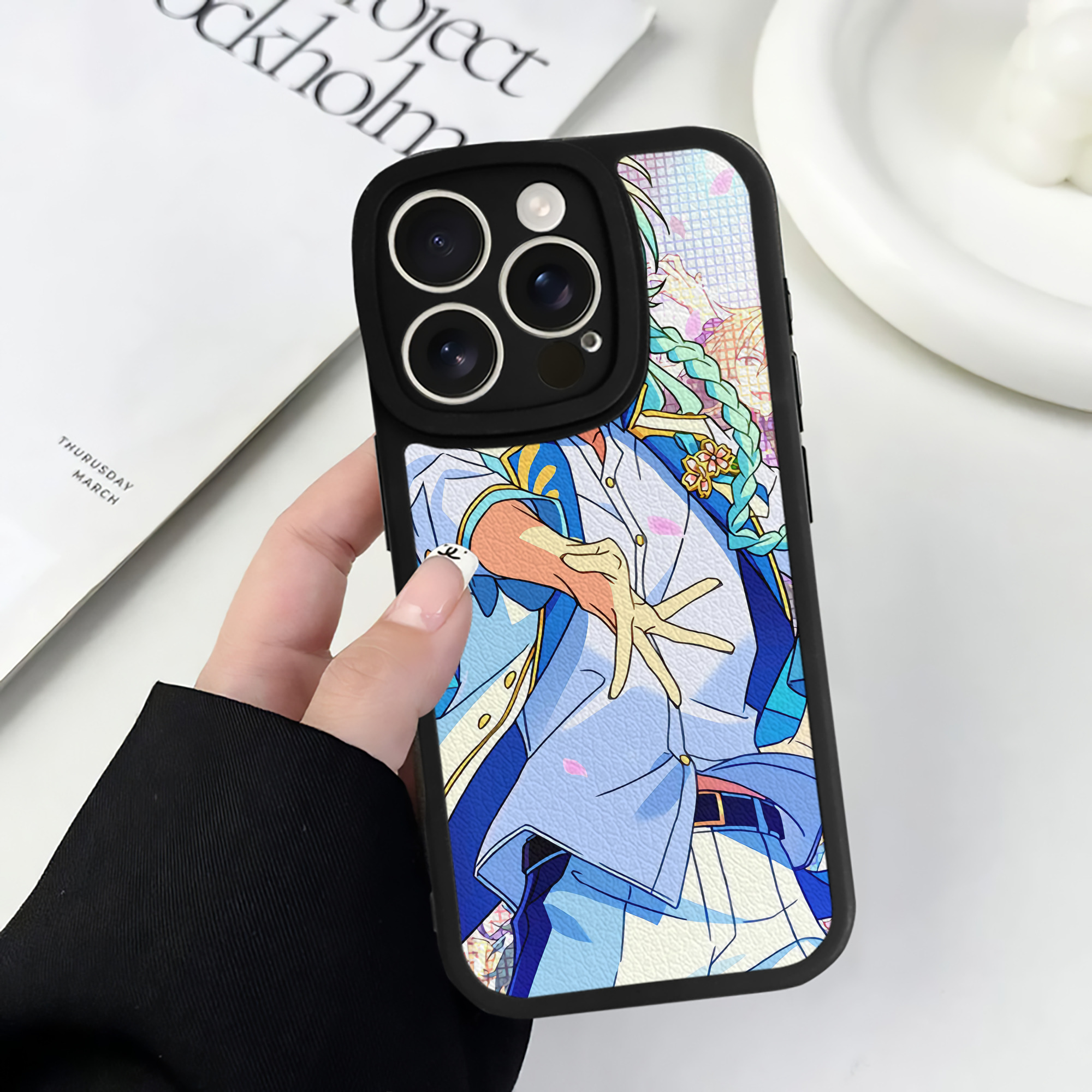 （画像用） あんさんぶるスターズ! Ensemble Stars 【iPhone 16シリーズ対応】シリコンスマホケース（レザー調） 材質：シリコン
